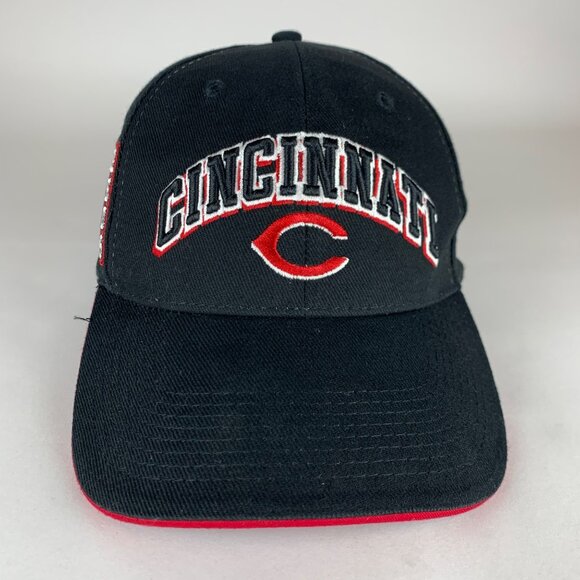 Cincinnati Reds MLB Vintage Black Drew Pearson Strapback Adjustable Hat - Picture 2 of 6